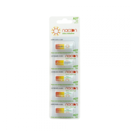 Naccon Ultra Alkalin A27 27A 12V Garaj Kapı Kumanda Pili Naccon Ultra Alkalin A27 27A 12V Garaj Kapı Kumanda Pili