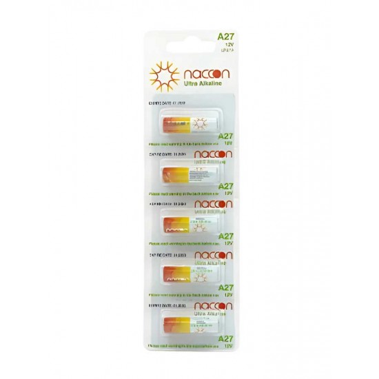 Naccon Ultra Alkalin A27 27A 12V Kepenk Kapı Kumanda Pili Naccon Ultra Alkalin A27 27A 12V Kepenk Kapı Kumanda Pili
