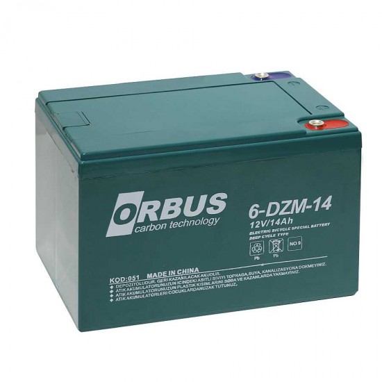 ORBUS 12V 14 Ah Elektrikli Bisiklet Aküsü ORBUS 12V 14 Ah Elektrikli Bisiklet Aküsü