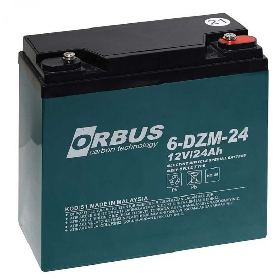 Orbus 12V 24 Ah Elektrikli Bisiklet Aküsü Orbus 12V 24 Ah Elektrikli Bisiklet Aküsü