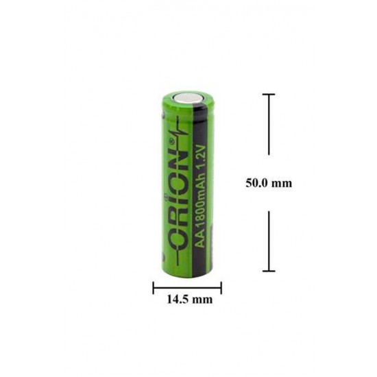 Orion 1.2V AA 1800mAh Ni-MH Şarjlı Kalem Pil Şarj Edilebilir Pil