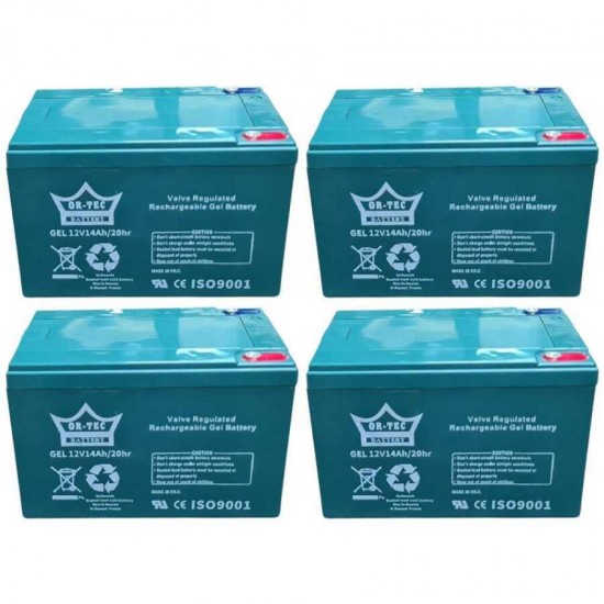 Yuki Yk-42 - Yk-51 Ortec 12V 14AH Motorsiklet Jel Akü 4'lü Set