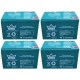 Arora Casper Uyumlu Ortec 12V 14AH Motorsiklet Jel Akü 4'lü Set Arora Casper Uyumlu Ortec 12V 14AH Motorsiklet Jel Akü 4'lü Set