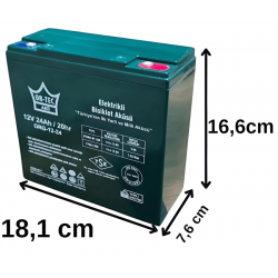 Ortec 12v 24ah Jel Akü