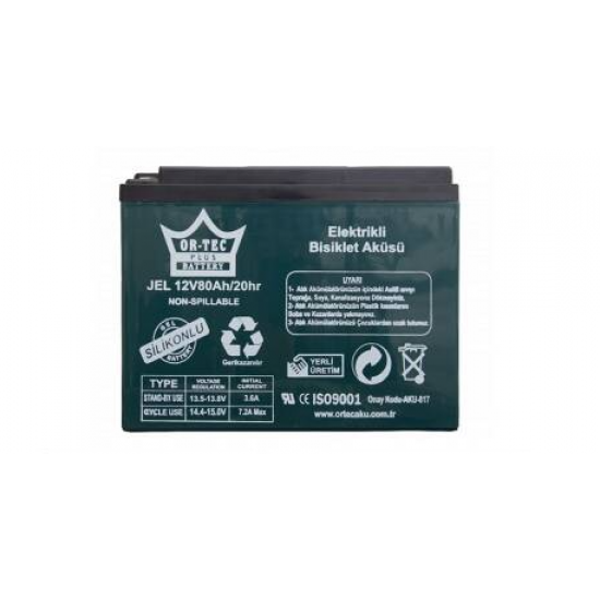 Ortec 12v 80ah Jel Elektrikli Bisiklet Aküsü