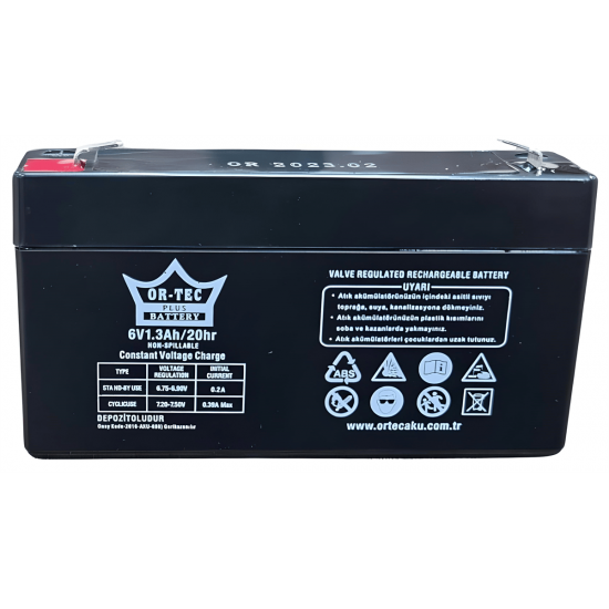 Ortec 6V 1.3Ah Bakımsız Kuru Akü