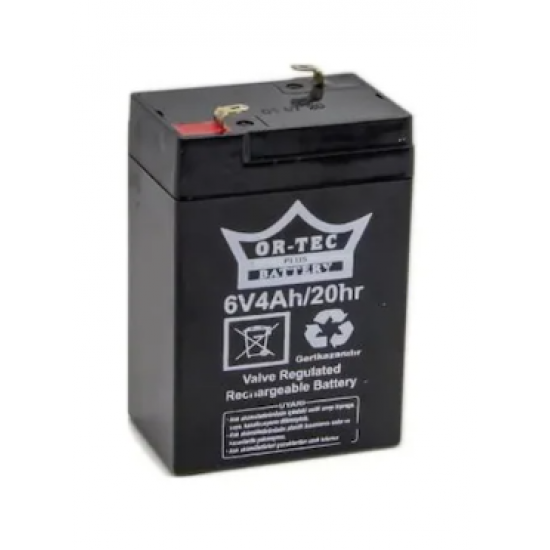 Ortec 6v 4ah Bakımsız Kuru Akü