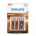 Philips Alkalin AA Kalem Pil 4'lü Paket