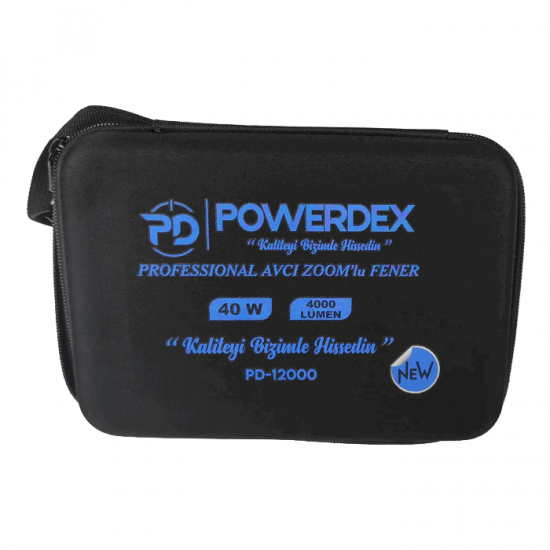 Powerdex PD-12000 Profesyonel Şarjlı El Feneri 40 Watt