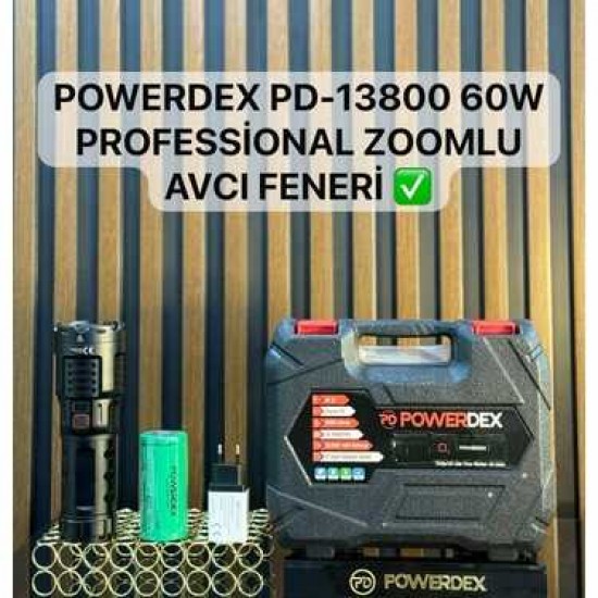 Powerdex PD-13800 60W 6000 Lümen Profesyonel Avcı Feneri Powerdex PD-13800 60W 6000 Lümen Profesyonel Avcı Feneri