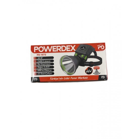 Powerdex PD-1872 30 Watt 2400 Lümen Profesyonel Sensörlü Kafa Feneri Powerdex PD-1872 30 Watt 2400 Lümen Profesyonel Sensörlü Kafa Feneri