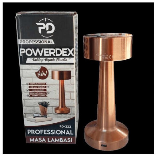 POWERDEX PD-222 Ledli USB Şarjlı Dokunmatik Yuvarlak Masa Lambası POWERDEX PD-222 Ledli USB Şarjlı Dokunmatik Yuvarlak Masa Lambası