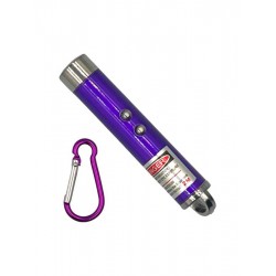 Powerdex Üçü Bir Arada Fener Lazer Gece Işığı Anahtar Zinciri Pilli Mor (PD-4872)