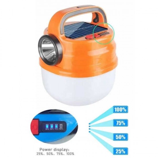 Powergold PG-200 USB ve Solar Şarjlı Acil Durum Lambası Çadır Kamp Feneri Powergold PG-200 USB ve Solar Şarjlı Acil Durum Lambası Çadır Kamp Feneri