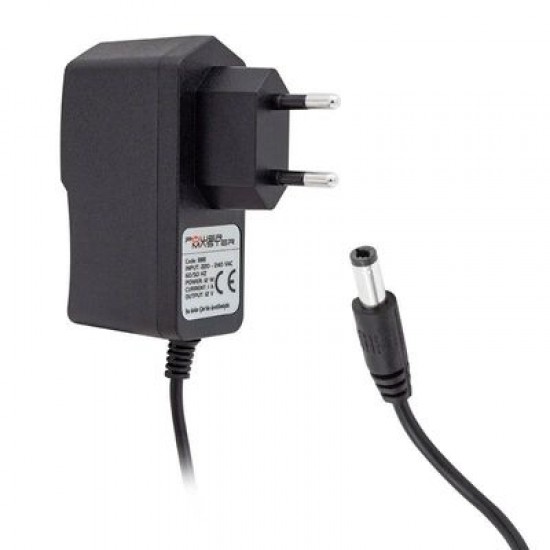 Powermaster 12 V 1 A Priz Tip Plastik Kasa Adaptör 5.5-2.5 Uç