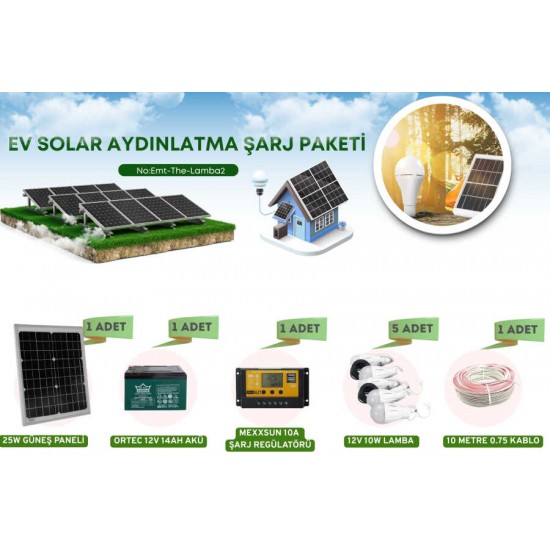 Solar Aydınlatma ve Cep Telefonu Şarj Seti Güneş Enerjili Solar Aydınlatma ve Cep Telefonu Şarj Seti Güneş Enerjili