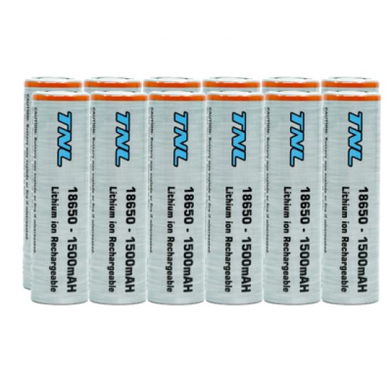 TNL 18650 12'li 1500mah 3.7v Li-ion Başlıksız Pil Batarya TNL 18650 12'li 1500mah 3.7v Li-ion Başlıksız Pil Batarya