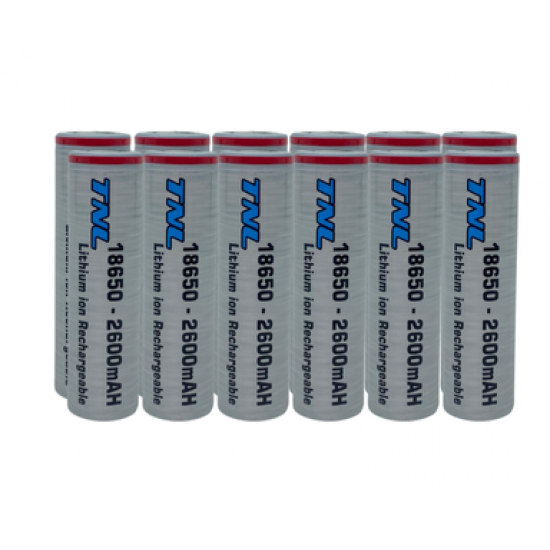 12 Adet TNL 18650 2600mAH 3C 3.7V Li-ion Başlıksız Şarj Edilebilir Pil