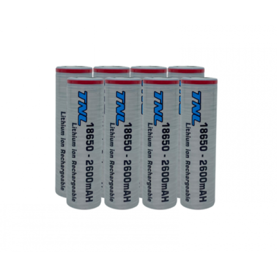 8 Adet TNL 18650 2600mAH 3C 3.7V Li-ion Başlıksız Şarj Edilebilir Pil