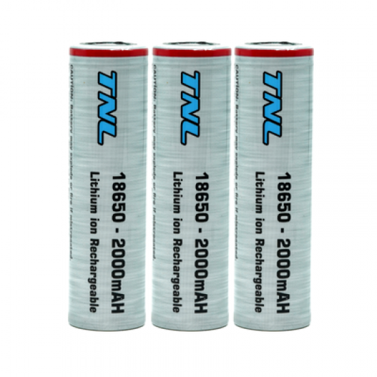 3 Adet TNL 18650 2000mAH 3.7V 30A Discharge Li-ion Başlıksız Şarjlı Pil 3 Adet TNL 18650 2000mAH 3.7V 30A Discharge Li-ion Başlıksız Şarjlı Pil