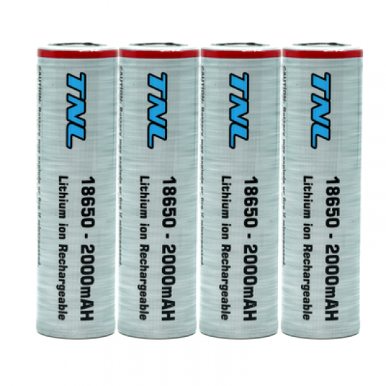 4 Adet TNL 18650 30A Discharge 2000mAH 3.7 Li-ion Başlıksız Şarjlı Pil 4 Adet TNL 18650 30A Discharge 2000mAH 3.7 Li-ion Başlıksız Şarjlı Pil