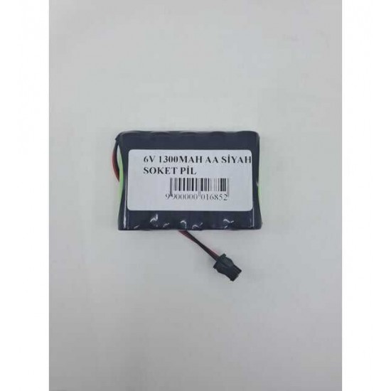 6V 1300MAH Siyah Soketli Oyuncak Araba Pili Bataryası