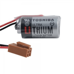 Toshiba ER3V 1/2AA 3.6v Lityum CNC PLC Pili Kahverengi Soket Toshiba ER3V 1/2AA 3.6v Lityum CNC PLC Pili Kahverengi Soket