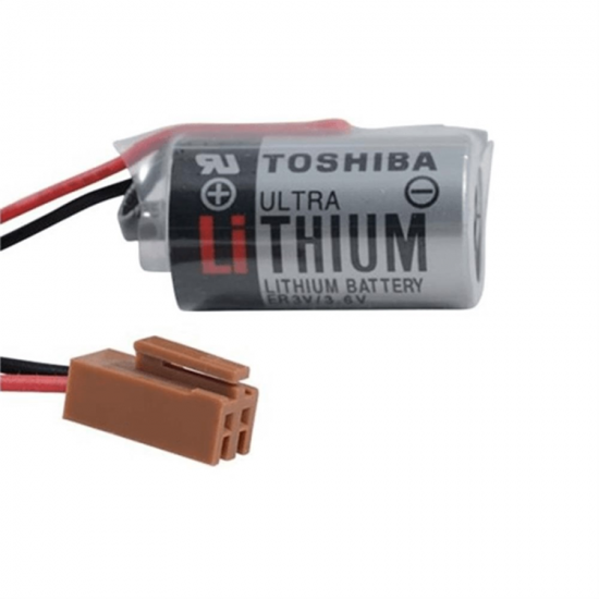 Toshiba ER3V 1/2AA 3.6v Lityum CNC PLC Pili Kahverengi Soket