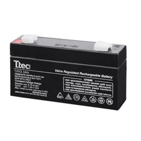 Ttec 12V 2.3AH Ölçüm Cihazları, Medikal Cihazlar, Oyuncak, Hırdavat Cihazları Bakımsız Kuru Akü 12 Volt 2.3 Amper