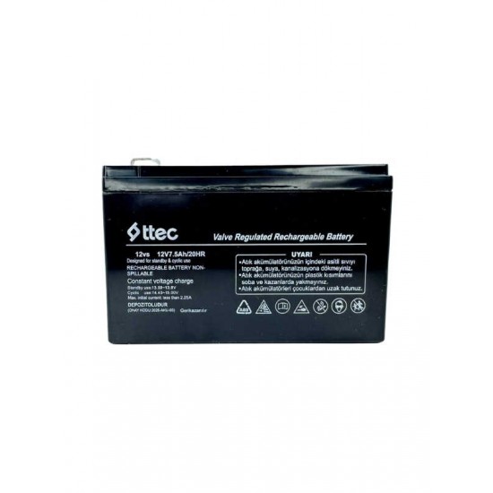 TTEC 12V 7.5Ah Jel Olmayan Kuru Tip Akü