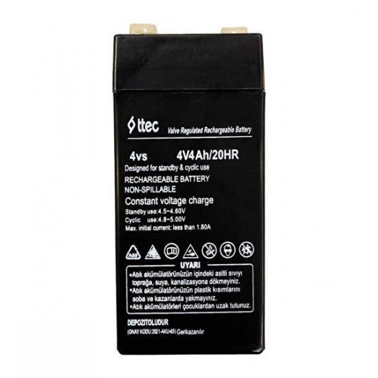 Ttec 4V 4AH Bakımsız Kuru Akü