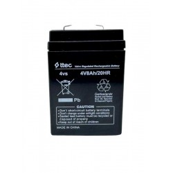 Ttec 4v 8ah Bakımsız Kuru Işıldak ve Terazi Aküsü 2025 Üretimi