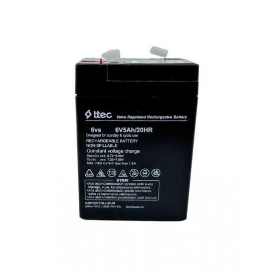 Ttec 6V 5Ah Tartı ve Baskül Aküsü 6 Volt 4 Amper Yerine