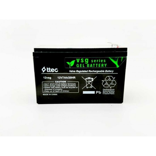 Ttec VSG Serisi 12V 7Ah Jel Akü Yeni Seri Üretim Ttec VSG Serisi 12V 7Ah Jel Akü Yeni Seri Üretim