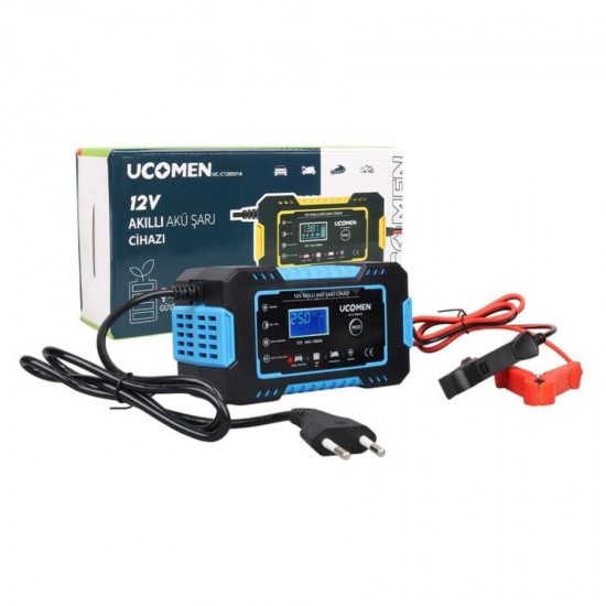 UCOMEN 12V 6A Akıllı Akü Şarj Cihazı Otomatik LCD Ekran (UC-C120501A) UCOMEN 12V 6A Akıllı Akü Şarj Cihazı Otomatik LCD Ekran (UC-C120501A)