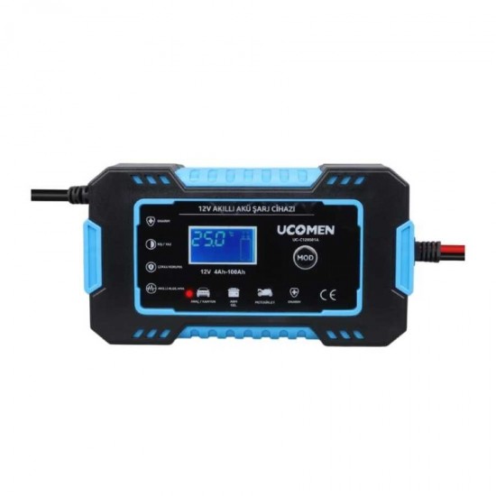 UCOMEN 12V 6A Akıllı Akü Şarj Cihazı Otomatik LCD Ekran (UC-C120501A) UCOMEN 12V 6A Akıllı Akü Şarj Cihazı Otomatik LCD Ekran (UC-C120501A)