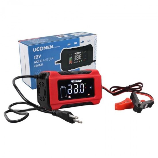 UCOMEN 12V 6A Akıllı Akü Şarj Cihazı Otomatik LCD Ekran (UC-C120501B) UCOMEN 12V 6A Akıllı Akü Şarj Cihazı Otomatik LCD Ekran (UC-C120501B)