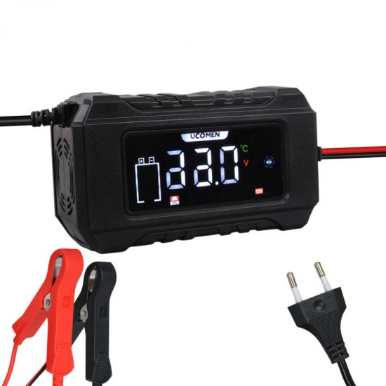UCOMEN UC-C120501B 12V MAX 6A SİYAH LCD GÖSTERGELİ AKILLI AKÜ ŞARJ CİHAZI UCOMEN UC-C120501B 12V MAX 6A SİYAH LCD GÖSTERGELİ AKILLI AKÜ ŞARJ CİHAZI