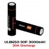 Ultramax 18650 3000mAH 30A Discharge Li-ion Başlıksız Şarj Edilebilir Pil