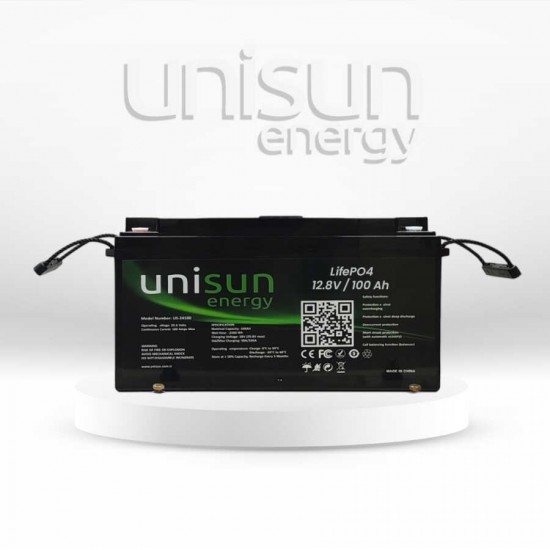 Unisun 100Ah 12.8V LiFePO4 Akü – Solar Sistem ve Karavan İçin Unisun 100Ah 12.8V LiFePO4 Akü – Solar Sistem ve Karavan İçin