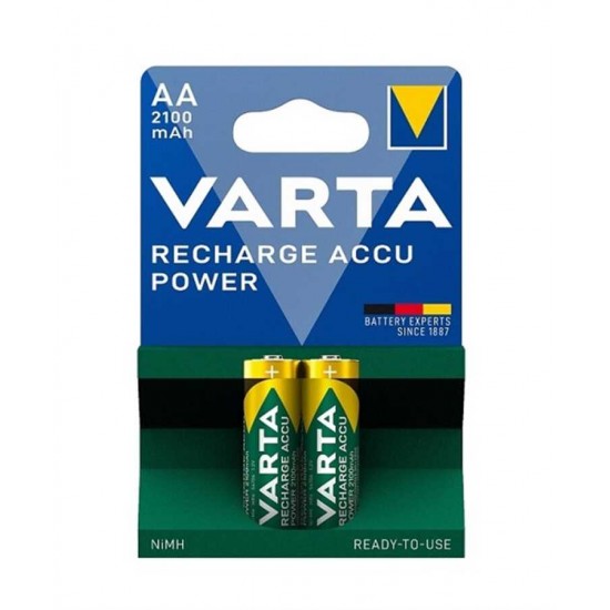 Varta 56706 Power 2100mAh AA Şarj Edilebilir Kalem Pil 2'li Paket (Blister) Varta 56706 Power 2100mAh AA Şarj Edilebilir Kalem Pil 2'li Paket (Blister)
