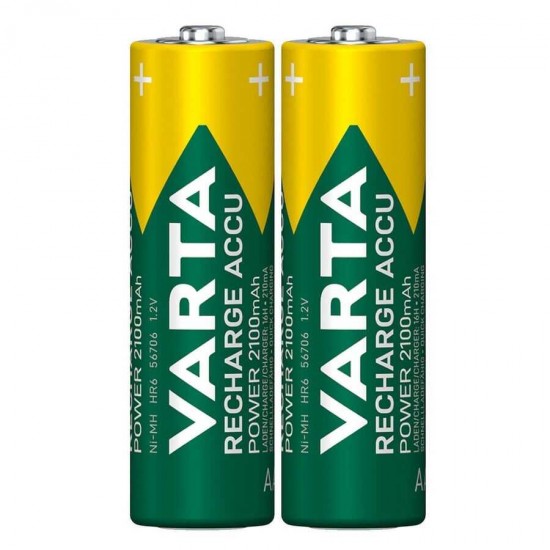 Varta 56706 Power 2100mAh AA Şarj Edilebilir Kalem Pil 2'li Paket (Blister) Varta 56706 Power 2100mAh AA Şarj Edilebilir Kalem Pil 2'li Paket (Blister)