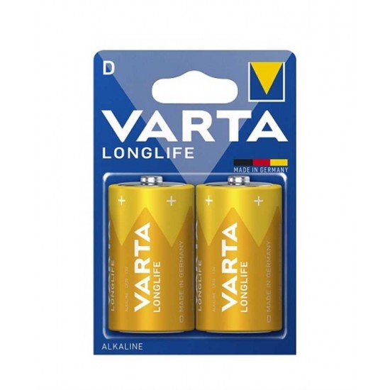 Varta 4120 Longlife Alkalin D Büyük Boy Pil 2li Blister