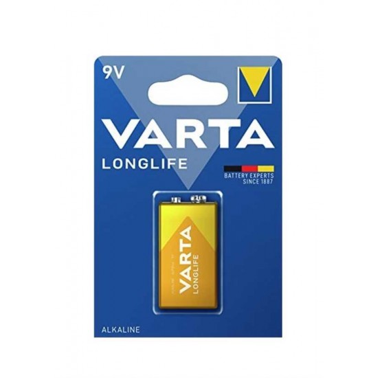 Varta 4122 Longlife Alkalin 9V Alkalin Pil Tekli Paket (Blister) Varta 4122 Longlife Alkalin 9V Alkalin Pil Tekli Paket (Blister)