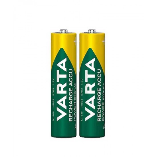 Varta 5703 AAA 1000mah Şarjlı İnce Pil 2li Blister Ambalaj Varta 5703 AAA 1000mah Şarjlı İnce Pil 2li Blister Ambalaj