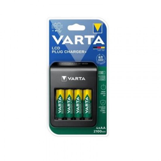 Varta 57687 LCD Plug Pil Şarj Cihazı 4x2100mAh Pilli Paket Varta 57687 LCD Plug Pil Şarj Cihazı 4x2100mAh Pilli Paket