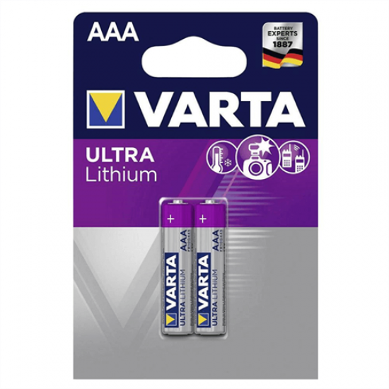 Varta 6103 Ultra Lityum AAA İnce Kalem Pil 2'li Paket (Blister) Varta 6103 Ultra Lityum AAA İnce Kalem Pil 2'li Paket (Blister)