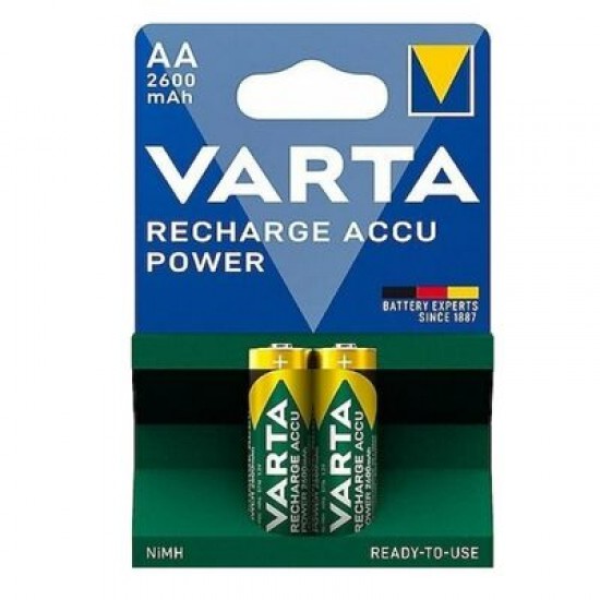 Varta 2600mAh AA Şarj Edilebilir Pil 2'li Paket Varta 2600mAh AA Şarj Edilebilir Pil 2'li Paket
