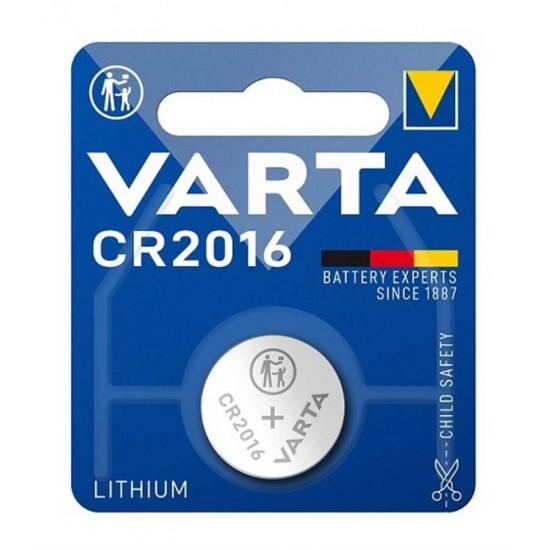 Varta CR2016 3V Lityum Düğme Pil Tekli Paket (Blister) Varta CR2016 3V Lityum Düğme Pil Tekli Paket (Blister)