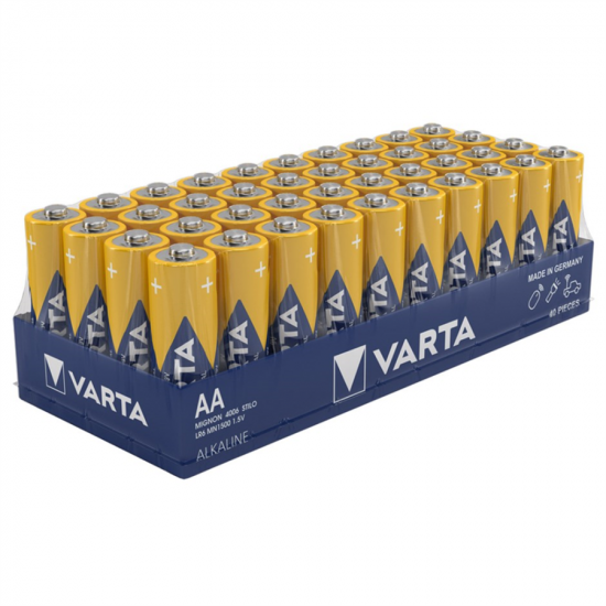 Varta Endüstriyel AA Kalem Pil 1.5V Alkalin 40lı Kutu Varta Endüstriyel AA Kalem Pil 1.5V Alkalin 40lı Kutu